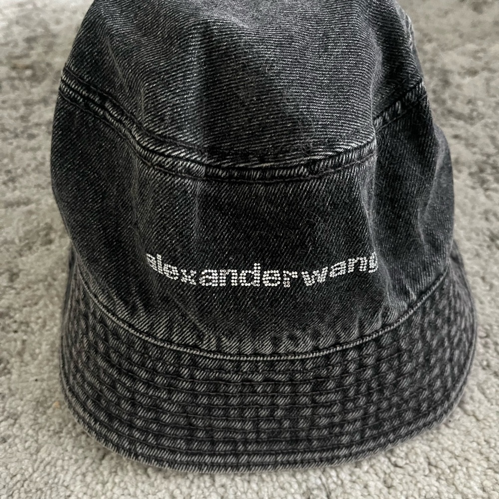 Alexander Wang Crystal Denim Bucket Hat